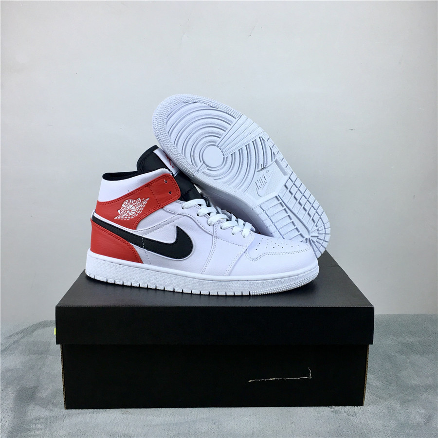 2019 Women Air Jordan 1 Mid Chicago Red Shoes